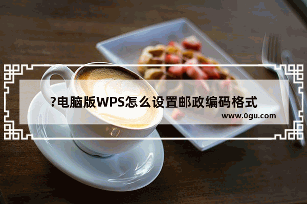 ?电脑版WPS怎么设置邮政编码格式