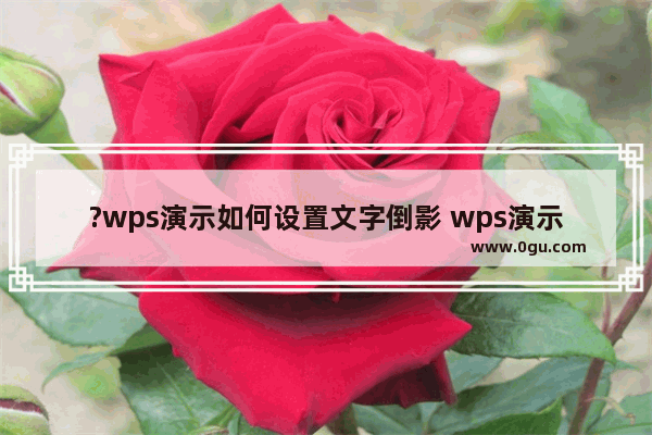 ?wps演示如何设置文字倒影 wps演示设置文字倒影效果的方法