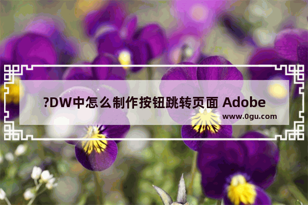 ?DW中怎么制作按钮跳转页面 Adobe Dreamweaver中制作按钮的方法教程