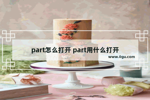 part怎么打开 part用什么打开