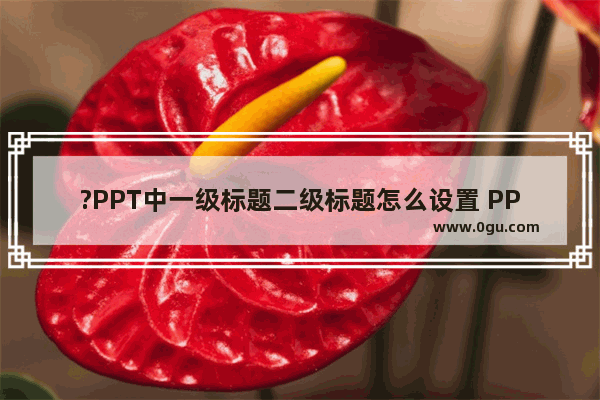 ?PPT中一级标题二级标题怎么设置 PPT设置一级标题二级标题的方法教程