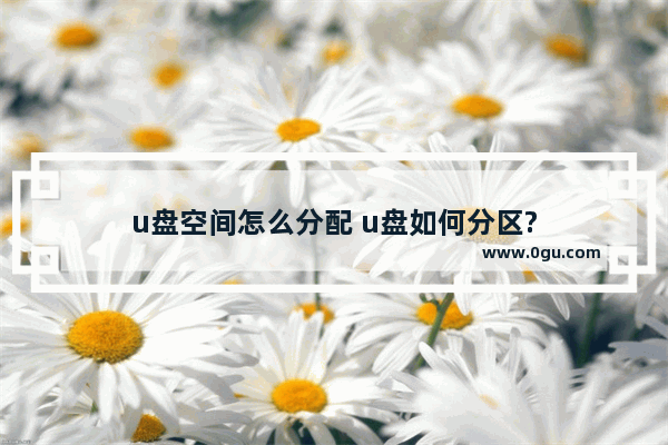 u盘空间怎么分配 u盘如何分区?