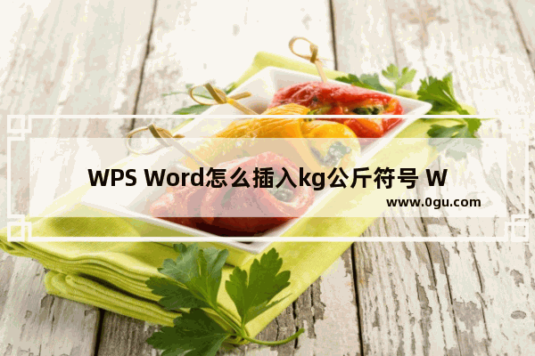 WPS Word怎么插入kg公斤符号 WPS Word插入自带的kg公斤符号的方法