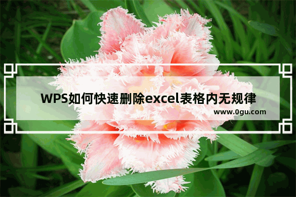 WPS如何快速删除excel表格内无规律的数据