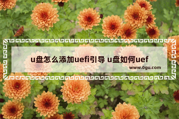 u盘怎么添加uefi引导 u盘如何uefi引导