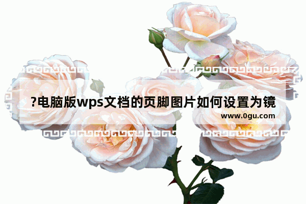 ?电脑版wps文档的页脚图片如何设置为镜像效果