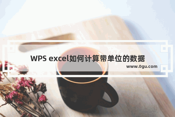 WPS excel如何计算带单位的数据