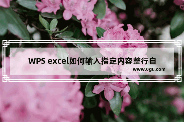 WPS excel如何输入指定内容整行自动变颜色