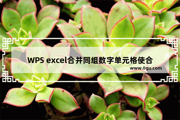 WPS excel合并同组数字单元格使合并结果不变的方法