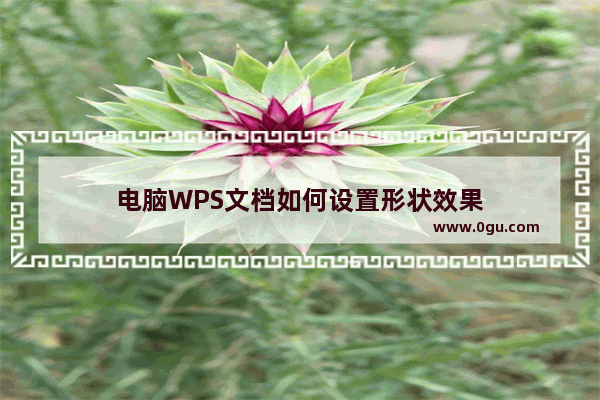 电脑WPS文档如何设置形状效果