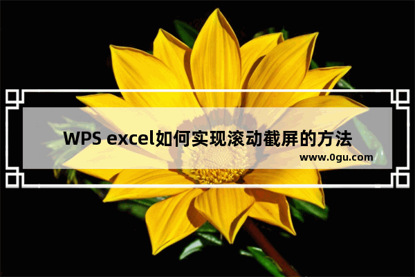 WPS excel如何实现滚动截屏的方法