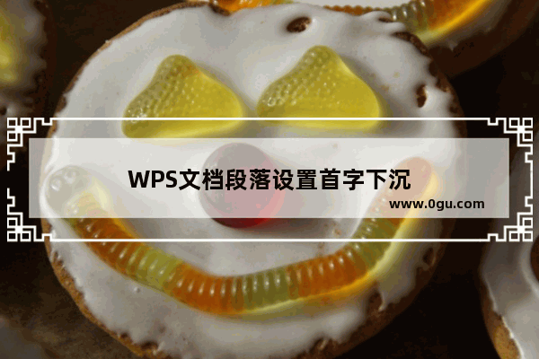 WPS文档段落设置首字下沉