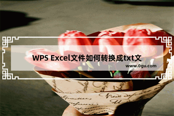 WPS Excel文件如何转换成txt文件