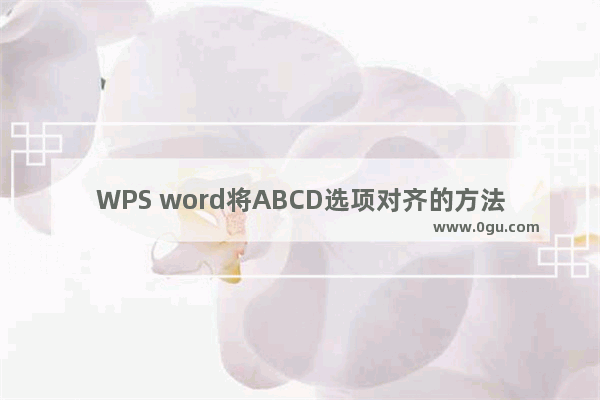 WPS word将ABCD选项对齐的方法