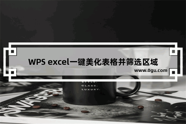 WPS excel一键美化表格并筛选区域的方法