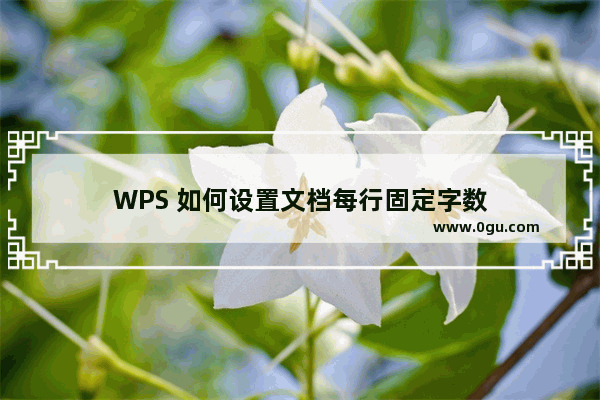 WPS 如何设置文档每行固定字数