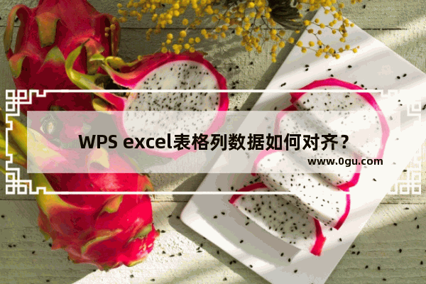 WPS excel表格列数据如何对齐？