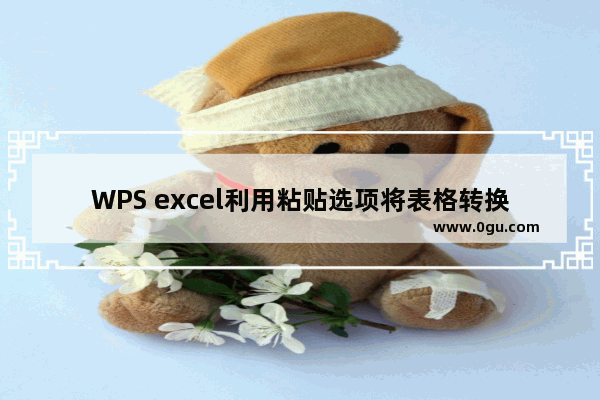 WPS excel利用粘贴选项将表格转换为图片