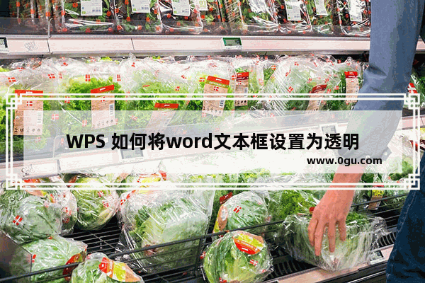 WPS 如何将word文本框设置为透明