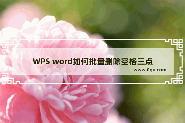 WPS word如何批量删除空格三点