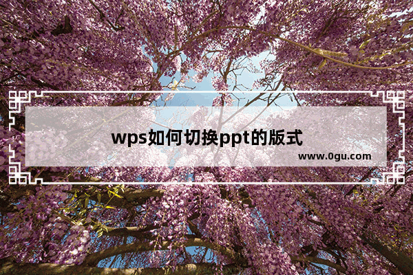 wps如何切换ppt的版式