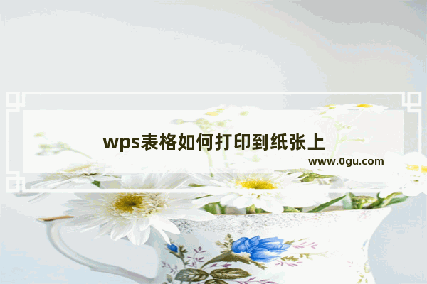 wps表格如何打印到纸张上