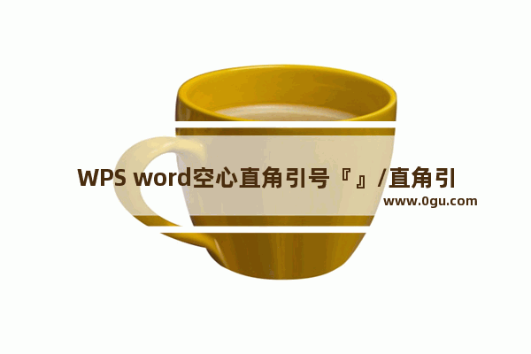 WPS word空心直角引号『』/直角引号「」符号/&#177;加减号/平方米符号/&#215;乘号/&#247;除号怎么打