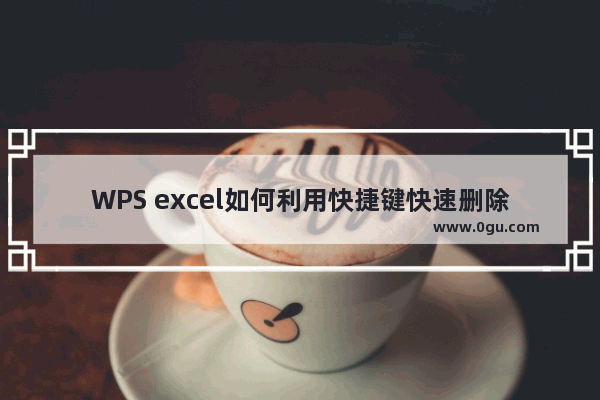 WPS excel如何利用快捷键快速删除行列