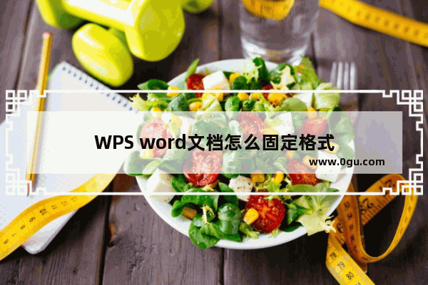 WPS word文档怎么固定格式