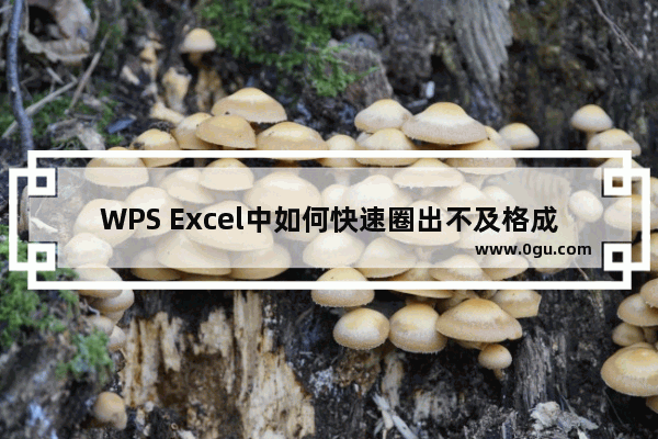 WPS Excel中如何快速圈出不及格成绩