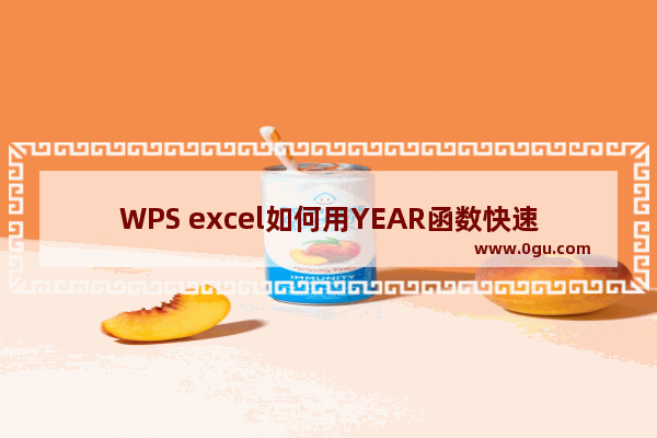 WPS excel如何用YEAR函数快速提取年份