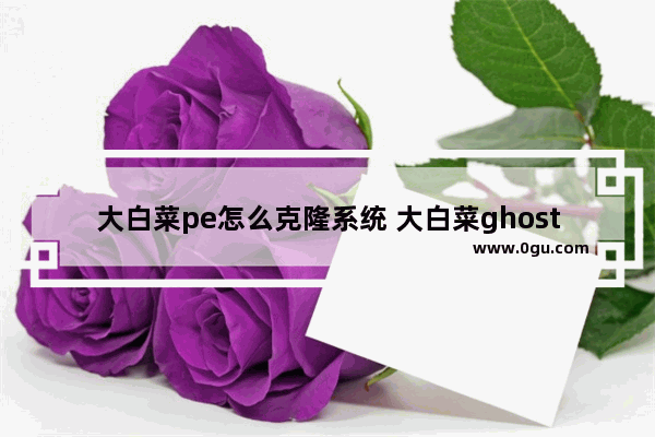 大白菜pe怎么克隆系统 大白菜ghost克隆步骤图解