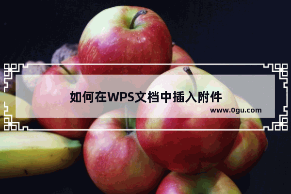 如何在WPS文档中插入附件