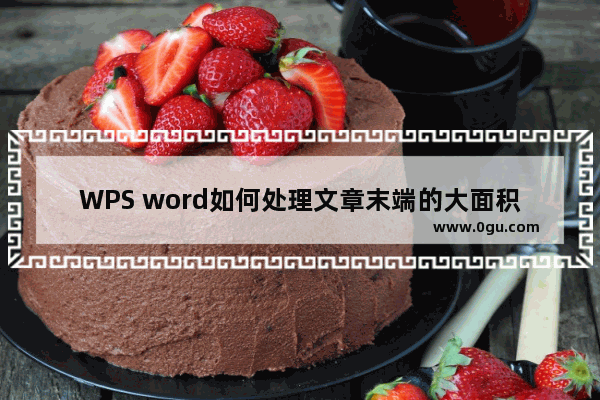 WPS word如何处理文章末端的大面积的空白