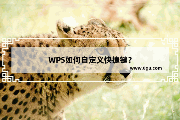 WPS如何自定义快捷键？