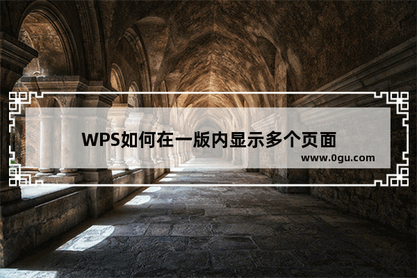 WPS如何在一版内显示多个页面