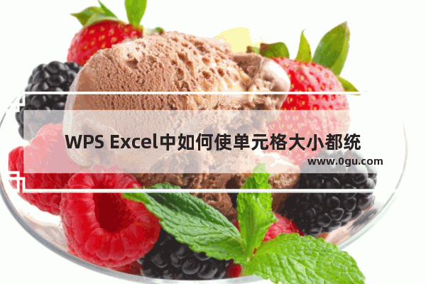 WPS Excel中如何使单元格大小都统一