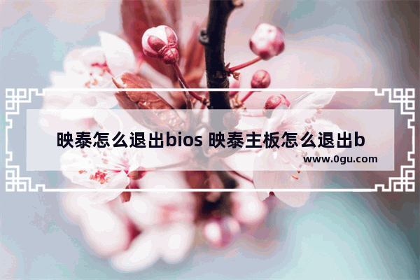 映泰怎么退出bios 映泰主板怎么退出bios