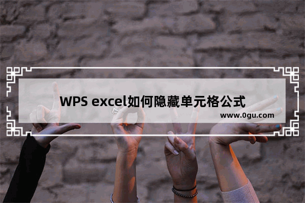 WPS excel如何隐藏单元格公式