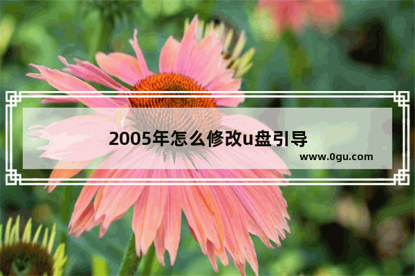 2005年怎么修改u盘引导