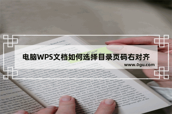 电脑WPS文档如何选择目录页码右对齐