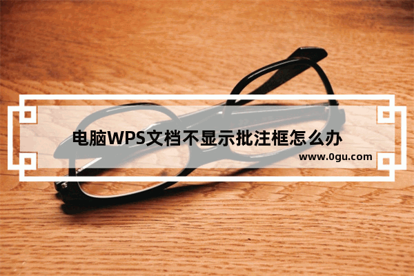 电脑WPS文档不显示批注框怎么办