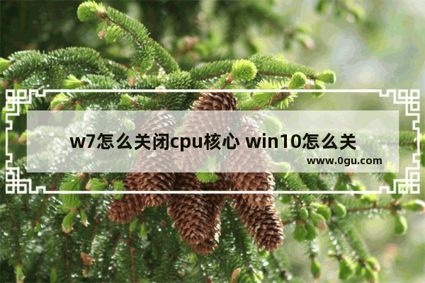 w7怎么关闭cpu核心 win10怎么关闭cpu核心