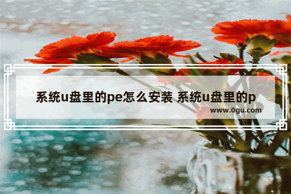 系统u盘里的pe怎么安装 系统u盘里的pe怎么安装驱动