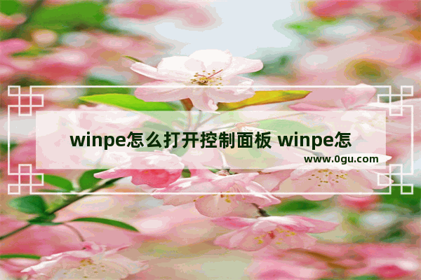 winpe怎么打开控制面板 winpe怎么进入原桌面