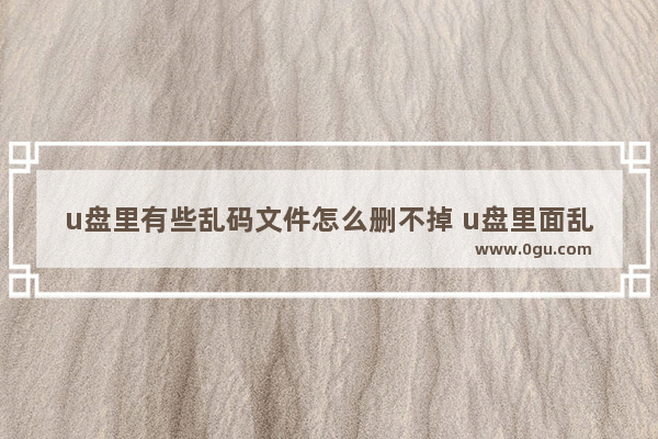 u盘里有些乱码文件怎么删不掉 u盘里面乱码文件无法删除