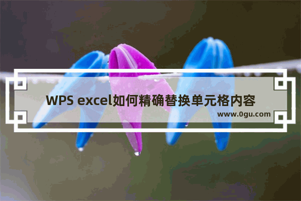 WPS excel如何精确替换单元格内容