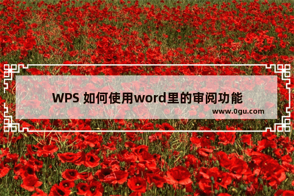 WPS 如何使用word里的审阅功能