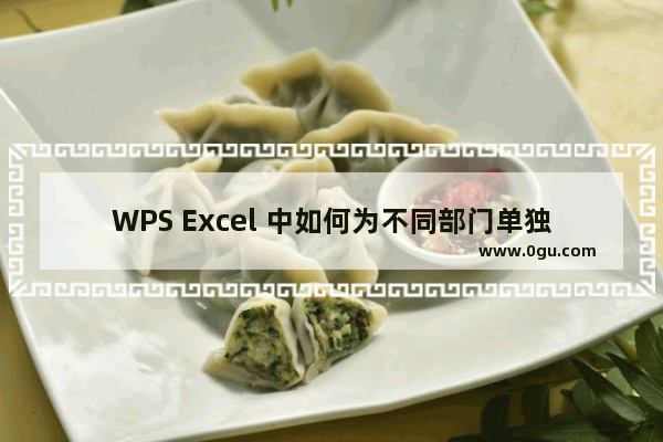 WPS Excel 中如何为不同部门单独编序列号