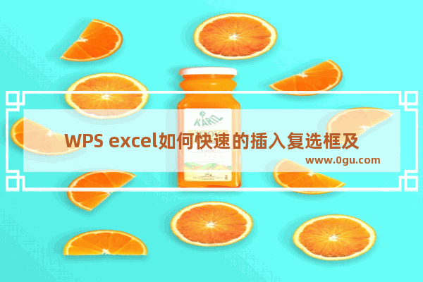 WPS excel如何快速的插入复选框及其内容